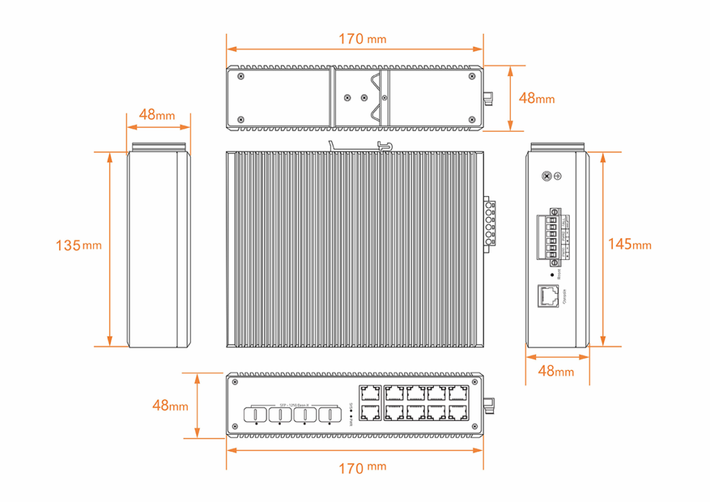Industrial network managed Switch