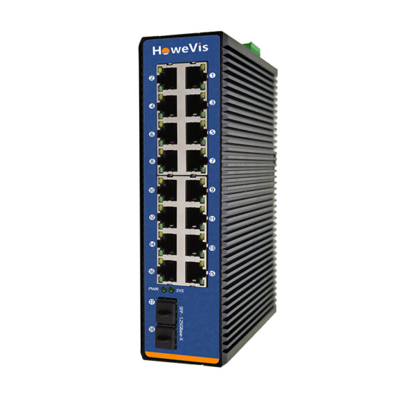 18 ports managed industrial switch