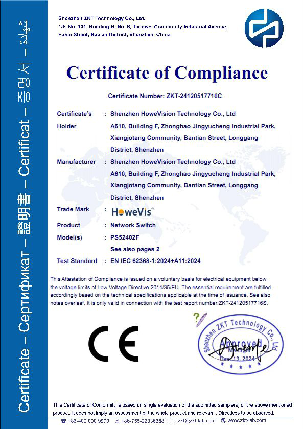 LVD certification for gigabit power over Ethernet