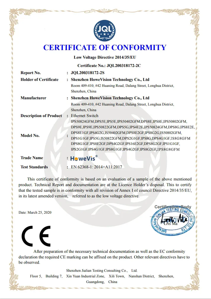 LVD- certification, reliable network switch