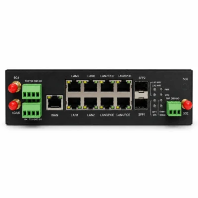 Industrial 5G RedCap Gateway | 9-Port Gigabit PoE+ Industrial Router HVT-IR93XX