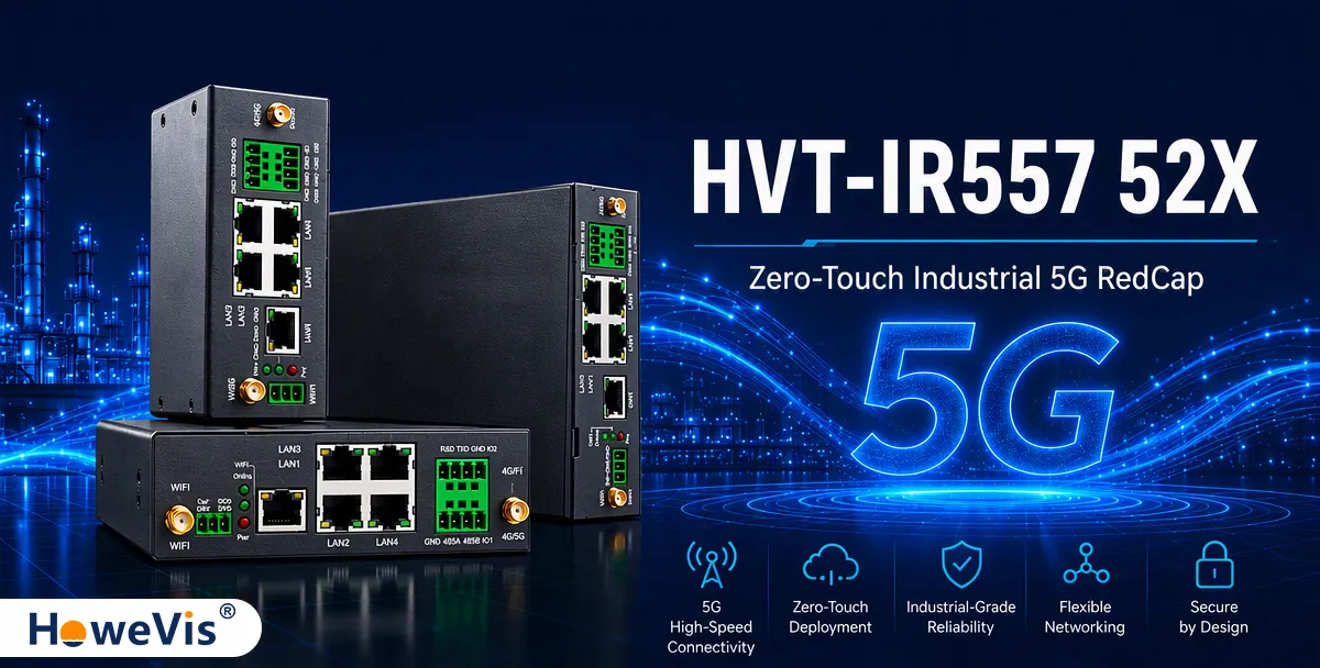 Rugged 5G RedCap industrial IoT router for reliable edge connectivity in smart factory and remote monitoring applications