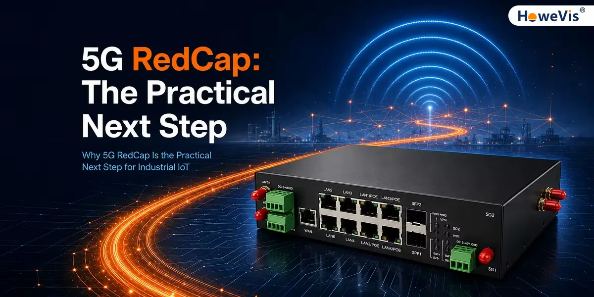 Industrial 5G RedCap router enabling cost-effective and reliable IoT connectivity for smart factories